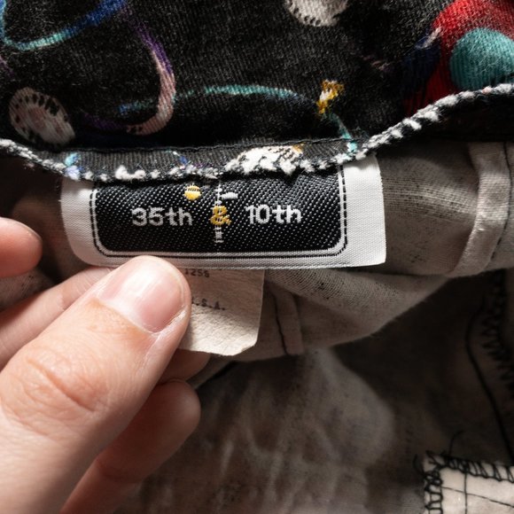 Vintage 80s L Jewelry Print Graphic Stretch Skirt - Picture 6 of 8